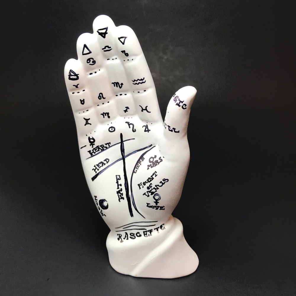 🎉HP🎉OOAK Handpainted Palmistry Hand - Picture 2 of 7